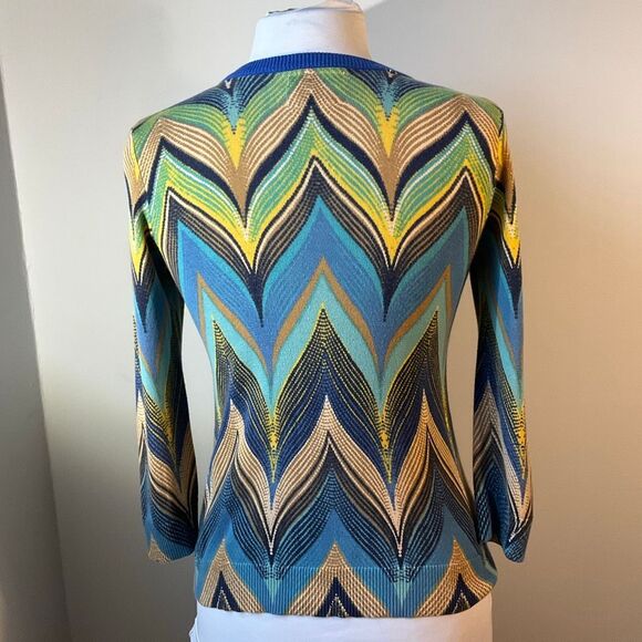 Anthro Tabitha Seared Chevron Cardigan, XS. Seen on Robyn on The Good Wife! Mult - Picture 13 of 13